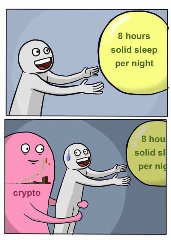 8 Hours Solid Sleep Per Night vs Crypto - Crypto Memes