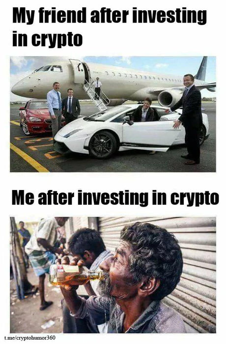 My Friend After Investing In Crypto vs Me After Investing In Crypto - Crypto Memes