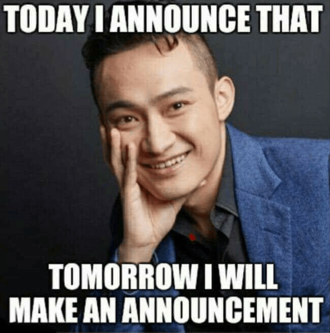 Today I Announce That Tomorrow I Will Make An Announcement- Crypto Memes